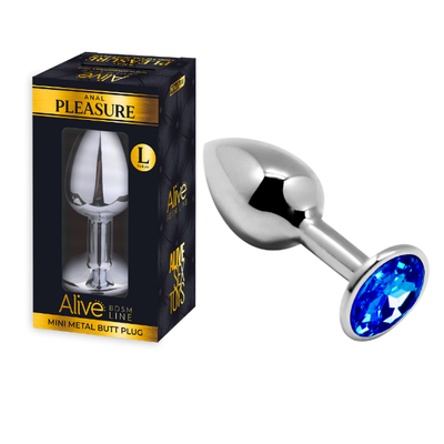 MINI METAL BUTT PLUG ANAL PLEASURE BLUE L MINI METAL BUTT PLUG ANAL PLEASURE BLUE L