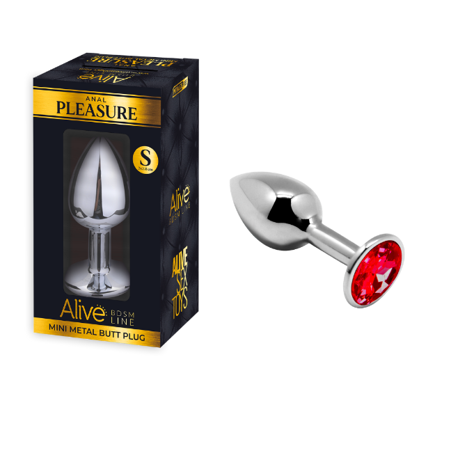 MINI METAL BUTT PLUG ANAL PLEASURE RED S MINI METAL BUTT PLUG ANAL PLEASURE RED S