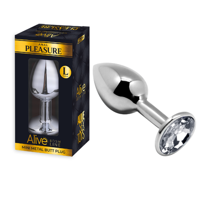 MINI METAL BUTT PLUG ANAL PLEASURE WHITE L MINI METAL BUTT PLUG ANAL PLEASURE WHITE L