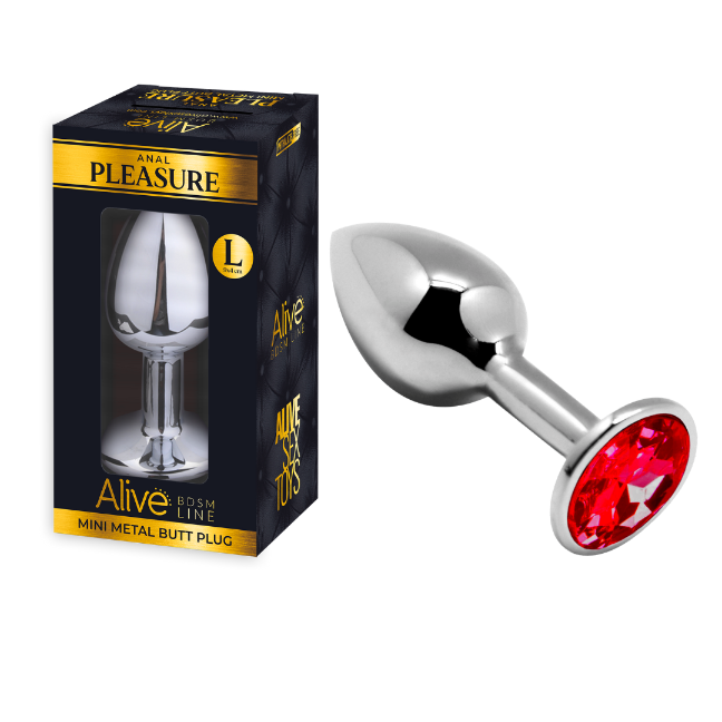 MINI METAL BUTT PLUG ANAL PLEASURE RED L MINI METAL BUTT PLUG ANAL PLEASURE RED L
