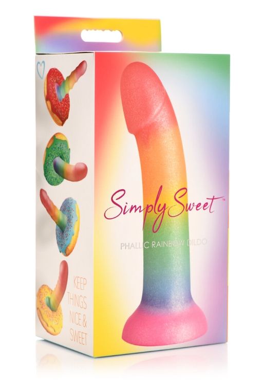 SIMPLY SWEET 6.5 SIMPLY SWEET 6.5" PHALLIC RAINBOW DILDO