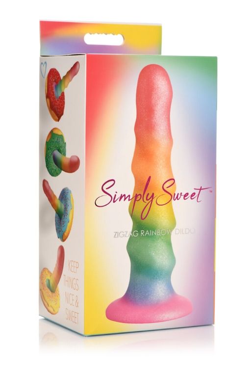 SIMPLY SWEET 6.5 SIMPLY SWEET 6.5" ZIGZAG RAINBOW DILDO