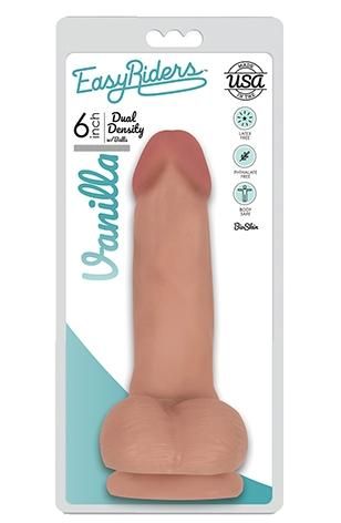 Easy Riders 6" Slim Bioskin Dong With Balls Vanilla