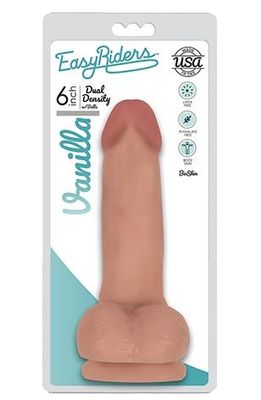 Easy Riders 6" Slim Bioskin Dong With Balls Vanilla