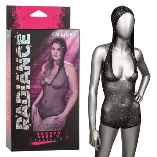 Radiance Plus Sized Hooded Deep V Bodysuit Radiance Plus Sized Hooded Deep V Bodysuit