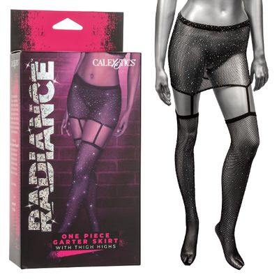 Radiance One Piece Garter Skirt With Thigh Highs Radiance One Piece Garter Skirt With Thigh Highs