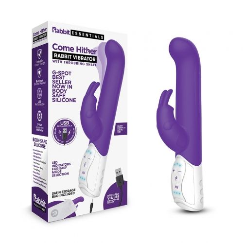 Rabbit Essentials Rechargeable G-Spot Rabbit - Hot Purple