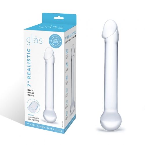 Realistic Head Glass Dildo