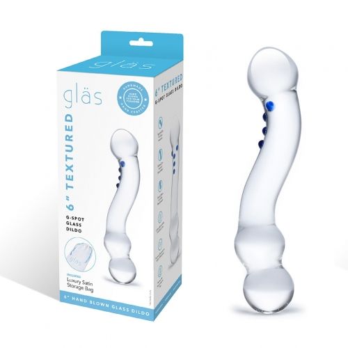 6.5" Textured G-Spot Glass Dildo
