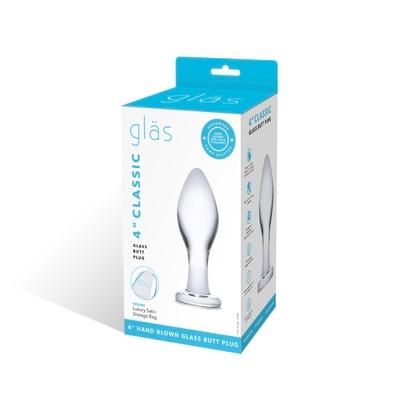 4" Classic Glass Butt Plug