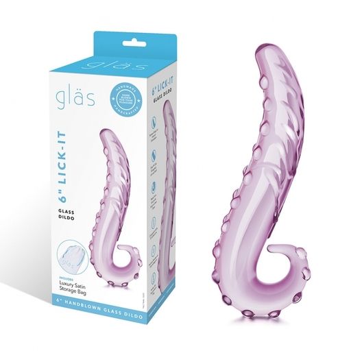 6" Lick-It Glass Dildo