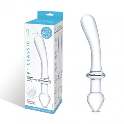 9 9" Classic Curved Dual-Ended Dildo
