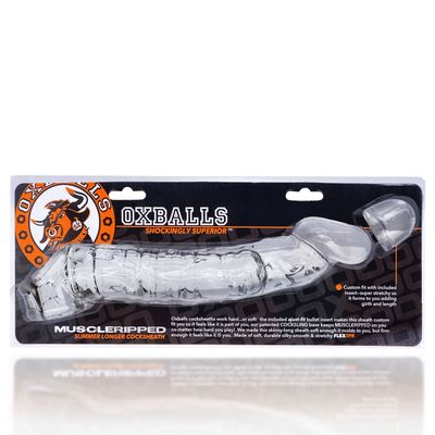 OXBALLS MUSCLE RIPPED long veiny cocksheath CLEAR