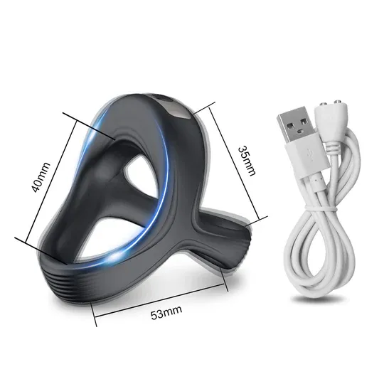 Rechargeable Luxury Silicone Vibrating Cock Ring – For Shared Pleasure & Longer Play