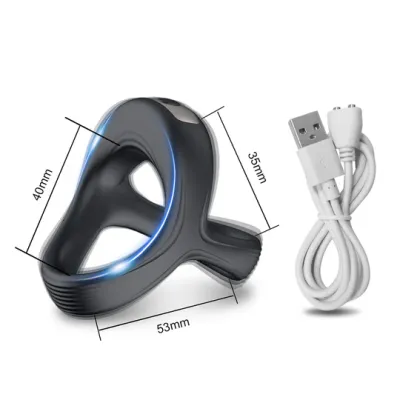 Rechargeable Luxury Silicone Vibrating Cock Ring – For Shared Pleasure & Longer Play