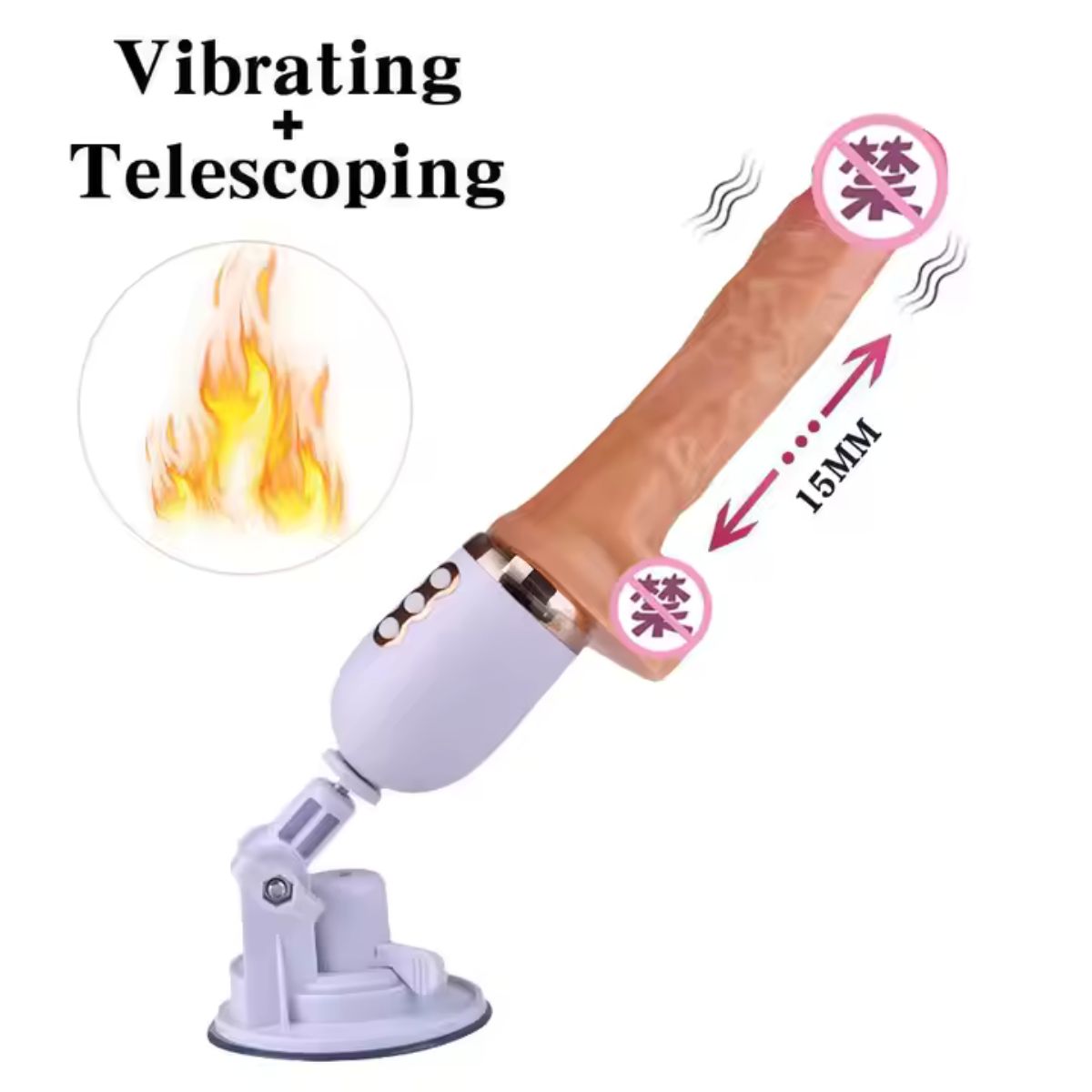 2-in-1 Realistic Sex Machine with Remote & Suction Cup – For Precision Pleasure