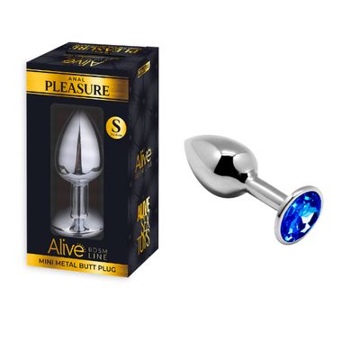 MINI METAL BUTT PLUG ANAL PLEASURE BLUE S MINI METAL BUTT PLUG ANAL PLEASURE BLUE S