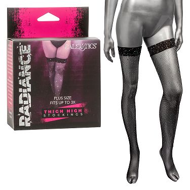 Radiance Plus Sized Thigh High Stockings
