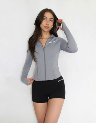 LOVELY - Zip Up Jacket - Gray - Small