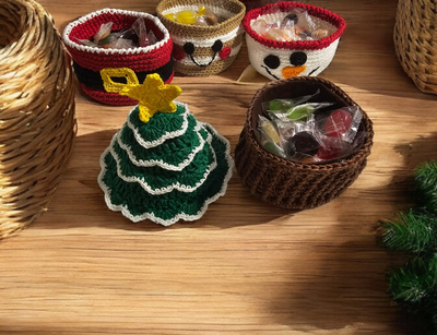 Christmas tree candy bowl