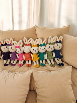 Colourful ballerina bunny