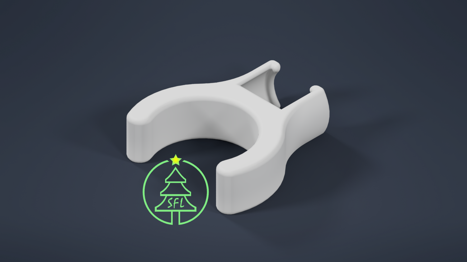 Perpendicular GumDrop Pixel Pipe Clip, Locking Pin Option: Standard (No Locking Pin)