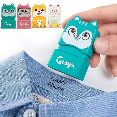 &quot;Personalized Child Name Stamp: Custom Engraved, Waterproof, Non-Fading Kindergarten Cartoon Clothing Name Seal&quot;