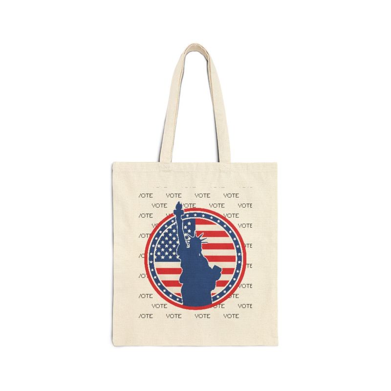 US Election 2024 Tote Bag, Colors: Natural, Sizes: 15&quot; x 16&quot;