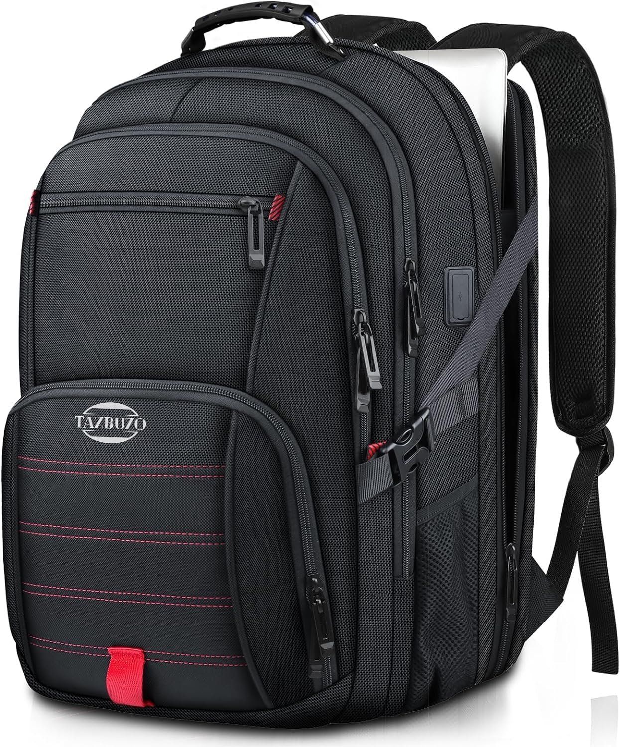 Extra Large Backpack 50L Heavy Duty Water Resistant TSA Airline Approved with USB Port, Fits 17 Inch Laptops