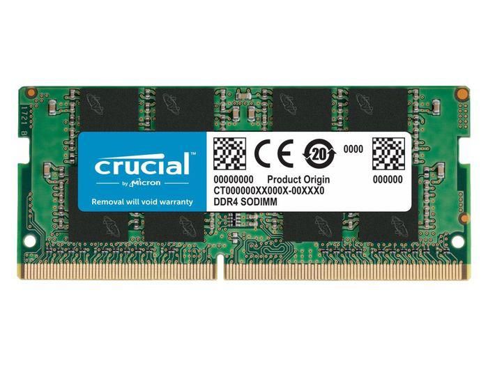 Crucial - DDR4 - module - 16 GB - SO-DIMM 260-pin - 3200 MHz / PC4-25600 - CL22 - 1.2 V - unbuffered - non-ECC
