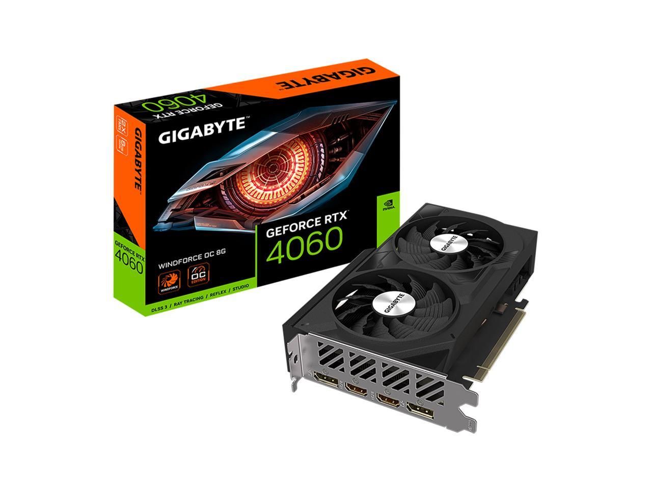 GIGABYTE GeForce RTX 4060 WINDFORCE OC 8G Graphics Card
