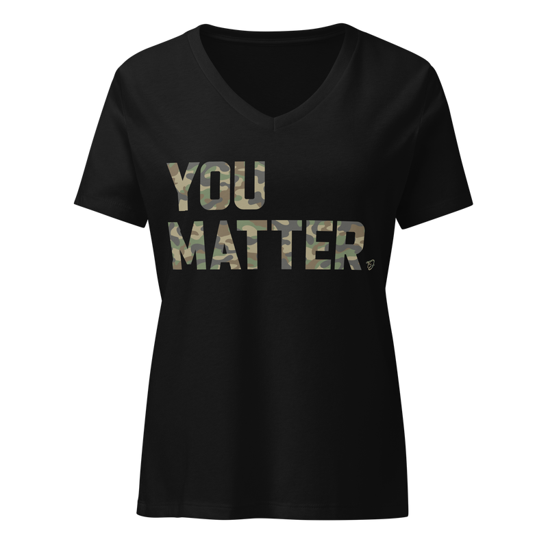 Women’s relaxed v-neck t-shirt - You Matter