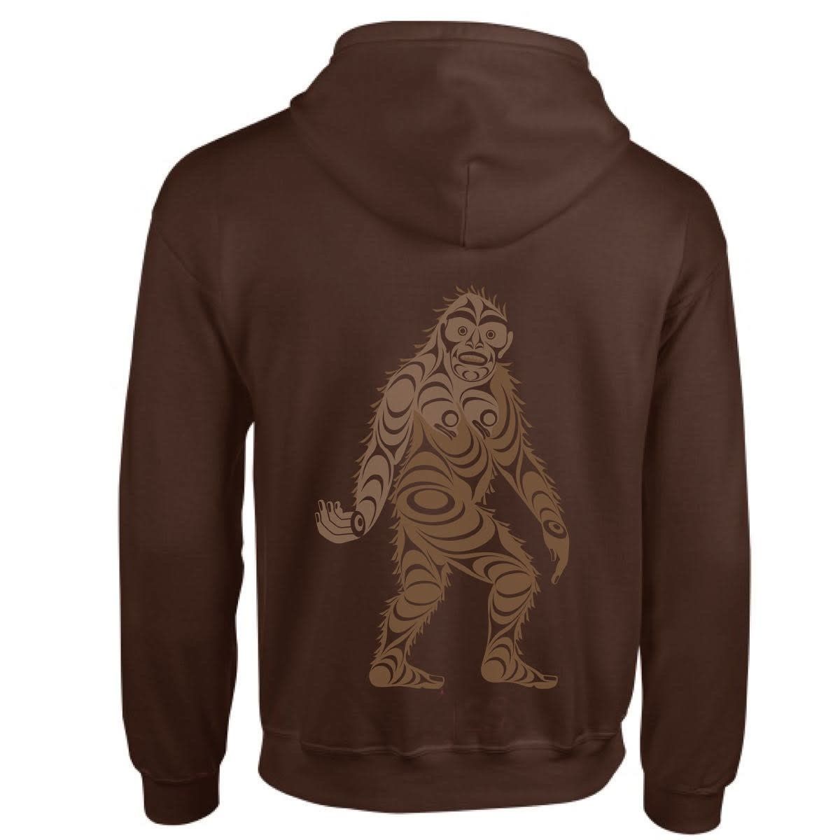 Adult Zippered Hoodie - Sasquatch, Size: SM