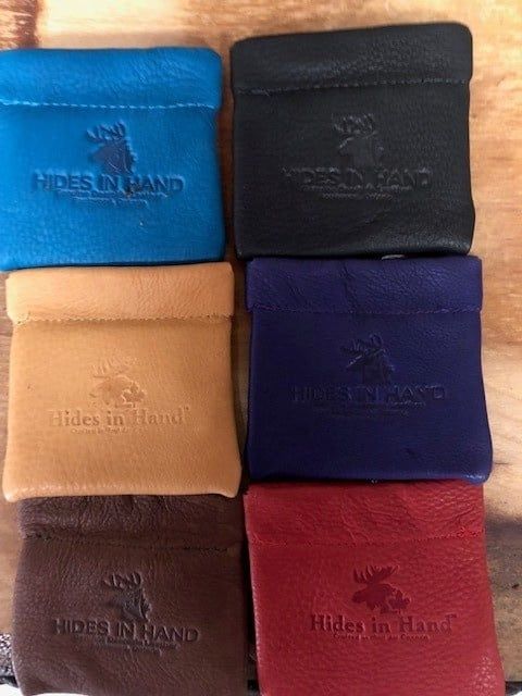 Deerskin Change Purse, Style: Spring Closure CP3, Colour: Turquoise