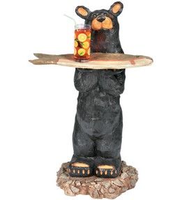 Odr211 Bear Statue With Tray