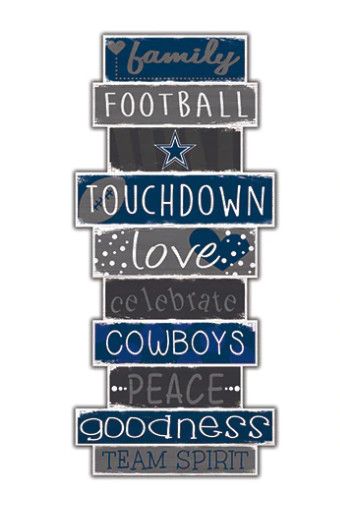 Celebration Stack 24in - Dallas Cowboys Wooden Decor Gift Sign