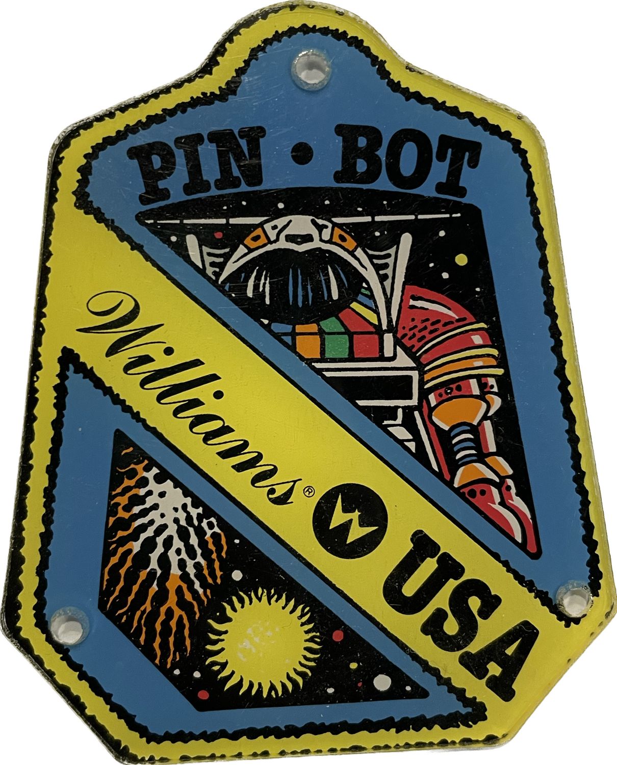 Williams PIN BOT  Pinball Machine plastic - Blue