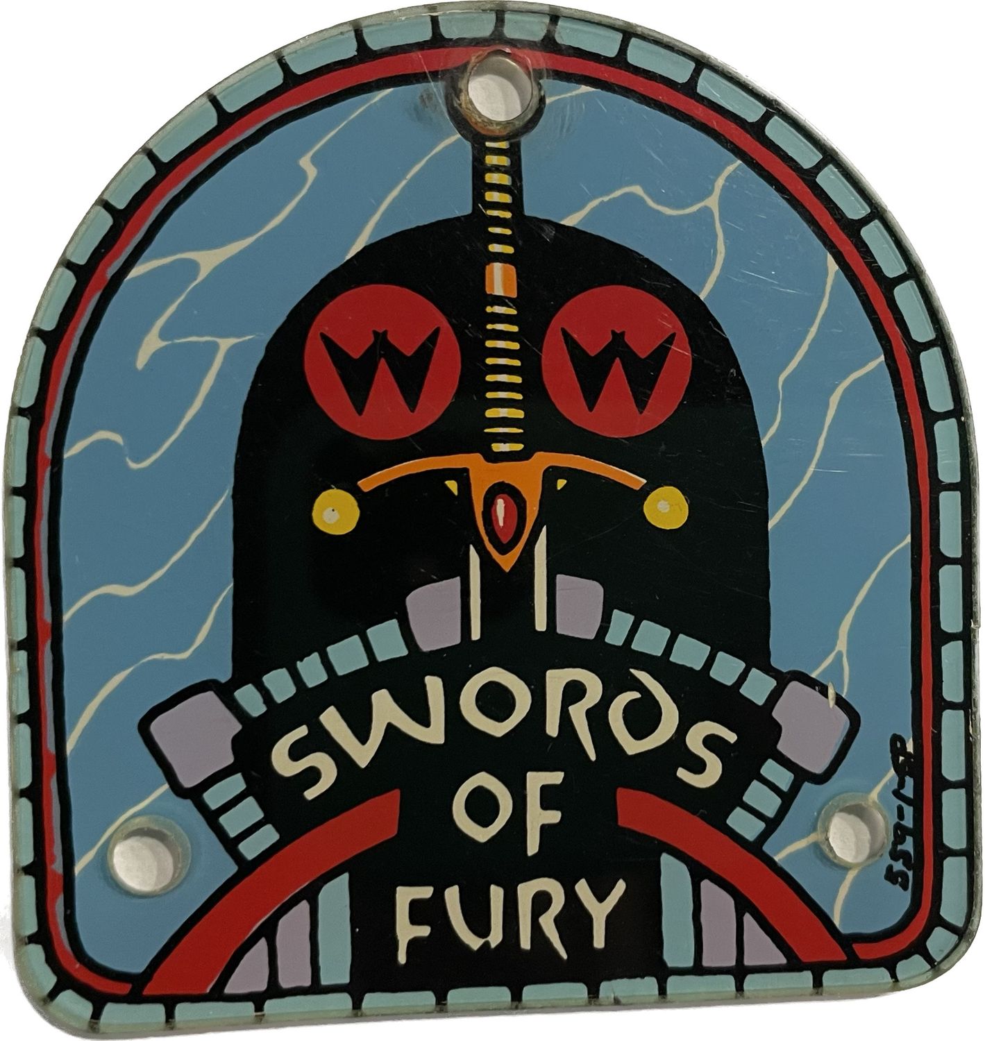 SWORDS OF FURY PINBALL PLAYFIELD PLASTIC