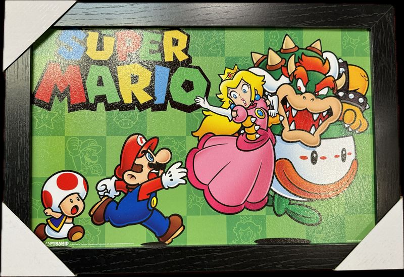 Namco SUPER MARIO Black Framed Picture