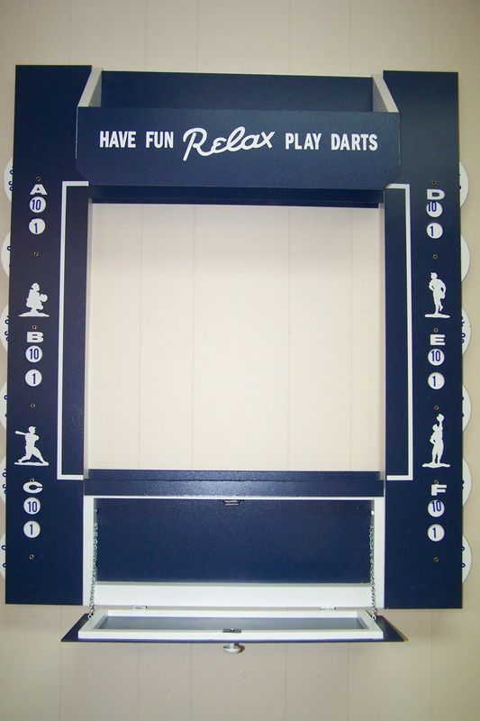 102 Prodart Dartboard Surround Navy &amp; White Score Keeper