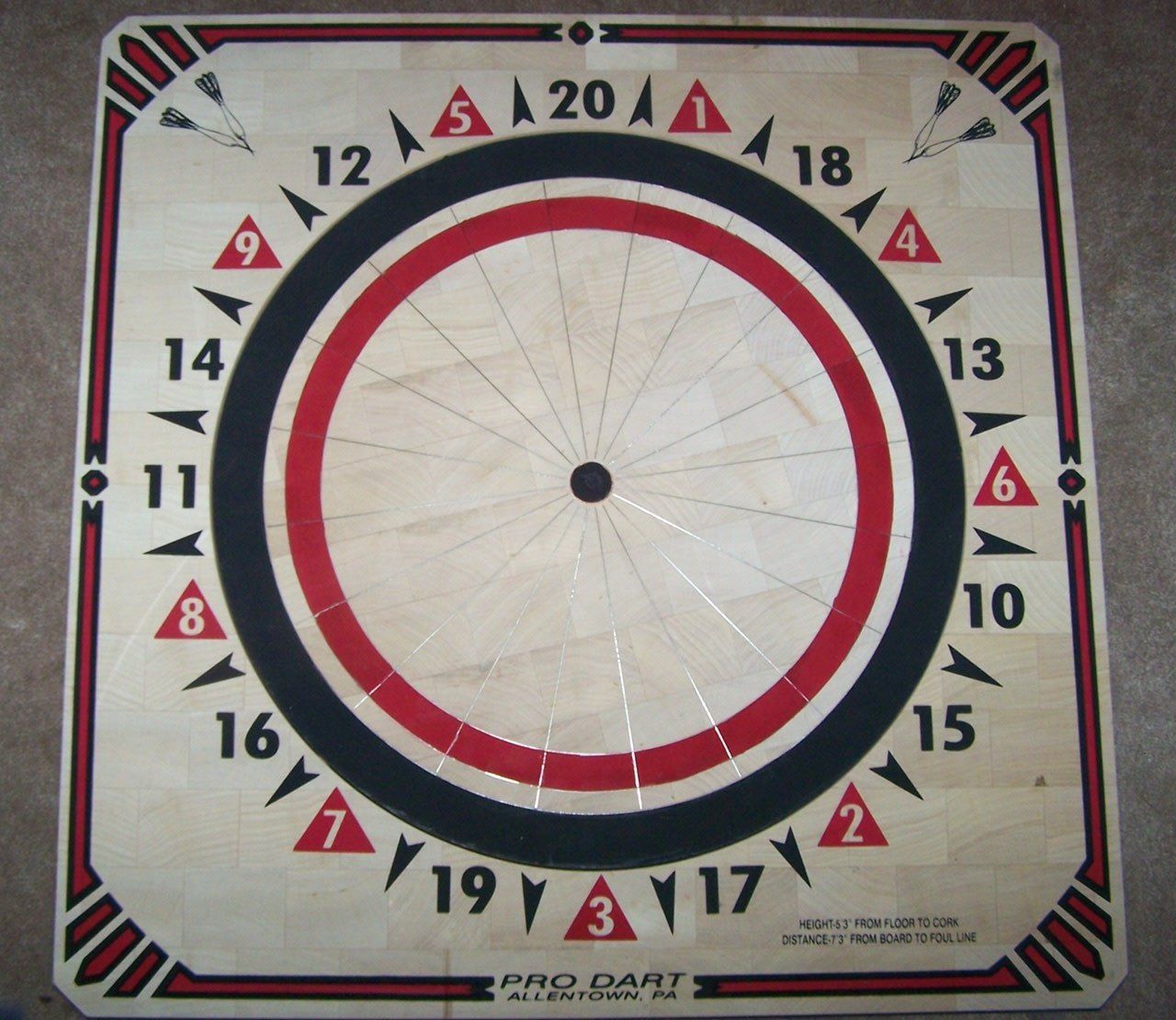 301 Prodart Red &amp; Black Dartboard