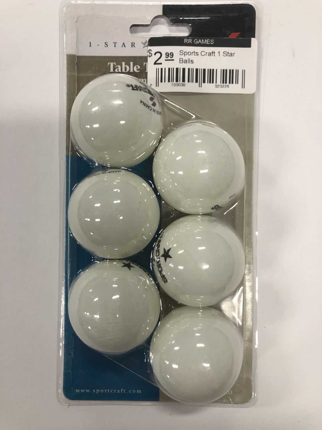 Sports Craft 1 Star Ping Pong Balls 6 balls set