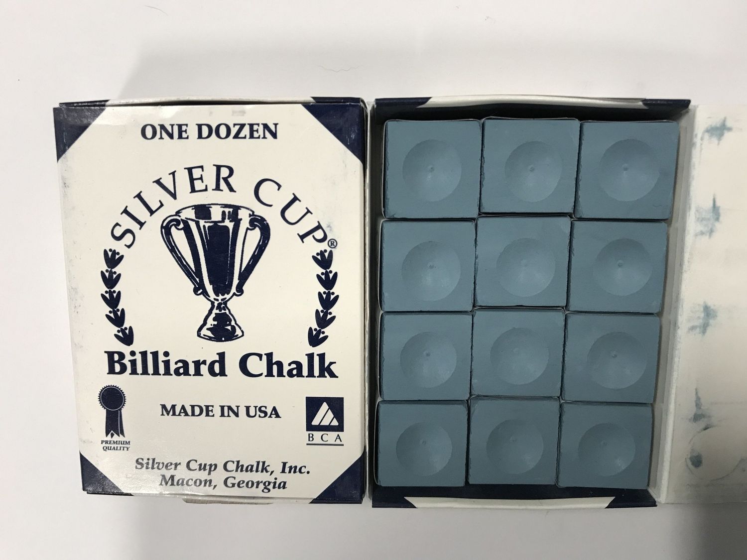 Silver Cup Chalk Powder Blue Box of 12