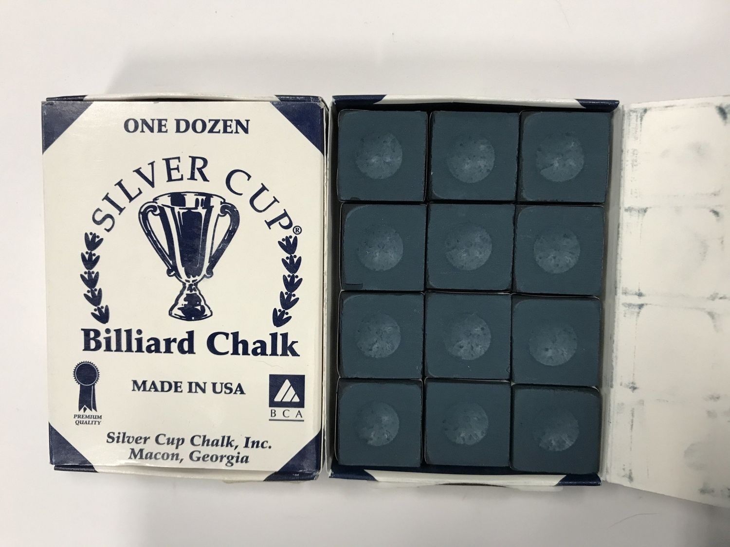 Silver Cup Chalk Navy Box of 12