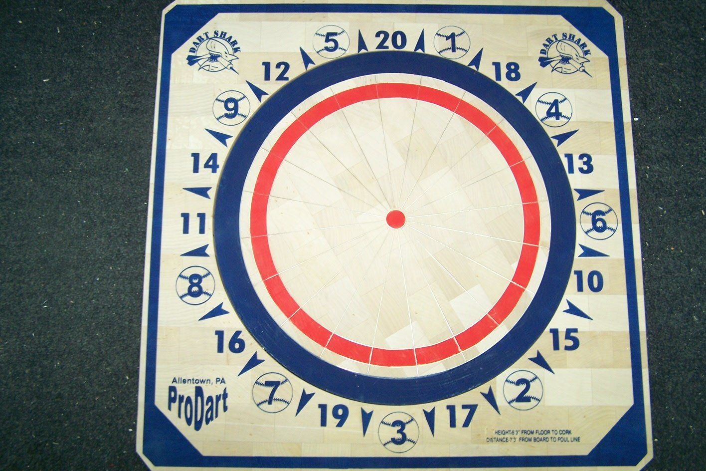 306 Dartshark Dartboard Dark Blue Prodart Baseball