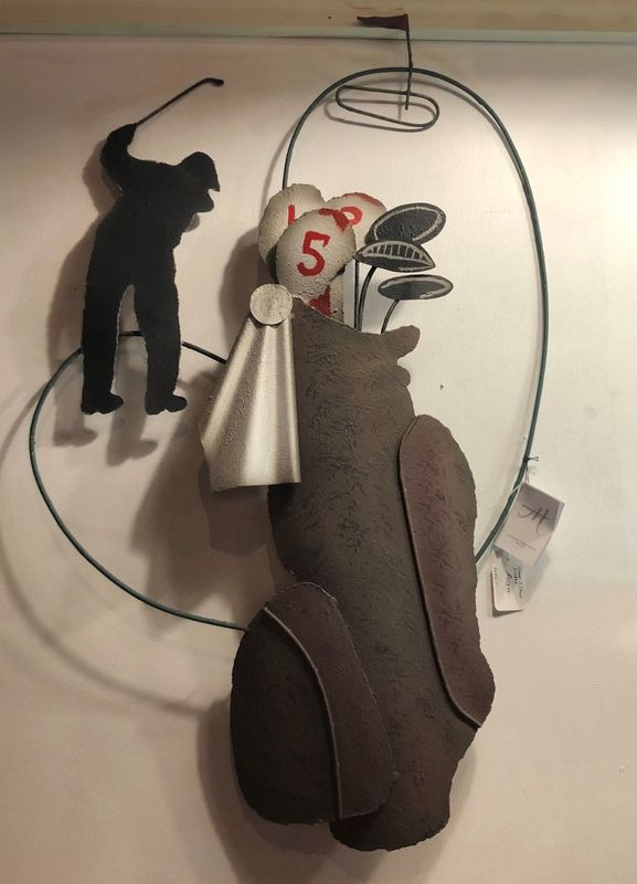 Metal Golf Woods &amp; Irons Artwork Artisan House