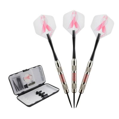 Breast Cancer Steel Tip Dart Set 20 Grams Fat Cat