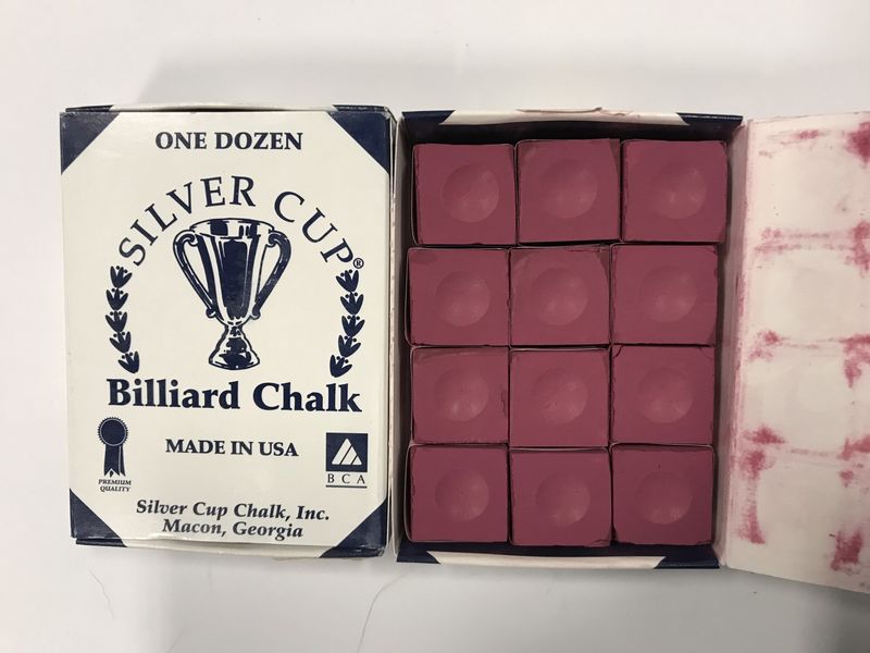 Silver Cup Chalk Burgundy Box of 12