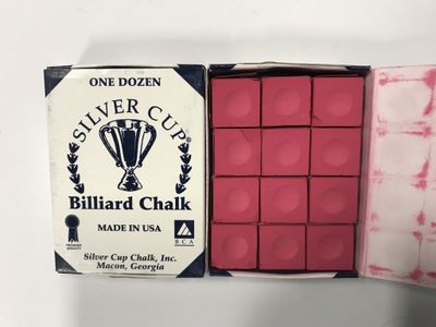 Silver Cup Chalk Red Box of 12
