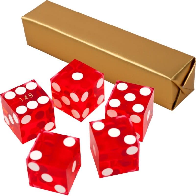 Red Dice Set 19 mm A Grade Serialized Casino